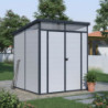 Abri de jardin toit plat polypropylène gris 190x192cm Jôbu