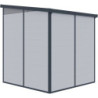 Abri de jardin toit plat polypropylène gris 190x192cm Jôbu