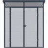 Abri de jardin toit plat polypropylène gris 190x192cm Jôbu