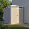 Abri de jardin toit plat polypropylène beige190x192cm Jôbu