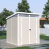 Abri de jardin toit plat polypropylène beige190x192cm Jôbu