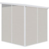 Abri de jardin toit plat polypropylène beige190x192cm Jôbu