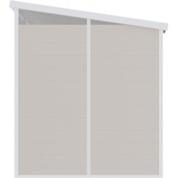 Abri de jardin toit plat polypropylène beige190x192cm Jôbu