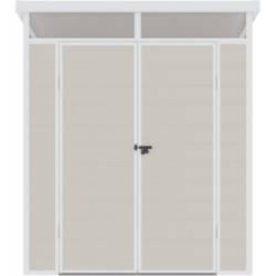 Abri de jardin toit plat polypropylène beige190x192cm Jôbu