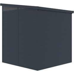 Abri de jardin toit plat polypropylène anthracite 190x192cm Jôbu