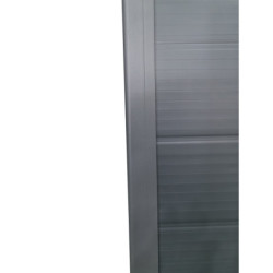 Abri de jardin toit plat polypropylène anthracite 190x192cm Jôbu