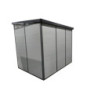 Abri de jardin toit plat polypropylène gris 238x192cm Jôbu