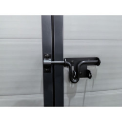 Abri de jardin toit plat polypropylène gris 238x192cm Jôbu