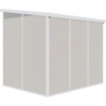 Abri de jardin toit plat polypropylène beige 238x192cm Jôbu