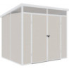 Abri de jardin toit plat polypropylène beige 238x192cm Jôbu