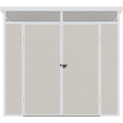 Abri de jardin toit plat polypropylène beige 238x192cm Jôbu