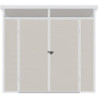Abri de jardin toit plat polypropylène beige 238x192cm Jôbu
