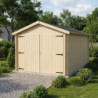 Garage Gamache 15,69m² madriers 28mm - Décor et Jardin
