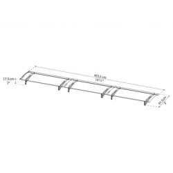 Marquise porte d'entrée grise AQUILA™ 4500 - Palram - Canopia