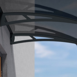 Marquise porte d'entrée grise acier AQUILA™ 1500 – Palram - Canopia