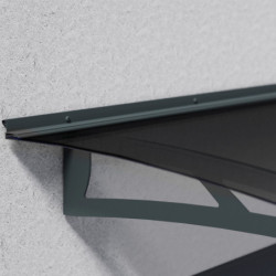 Marquise porte d'entrée grise acier AQUILA™ 1500 – Palram - Canopia