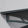 Marquise porte d'entrée grise acier AQUILA™ 1500 – Palram - Canopia