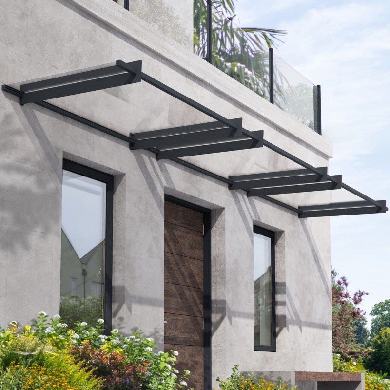 Marquise porte d'entrée transparente Nancy™ 4500 - Palram - Canopia
