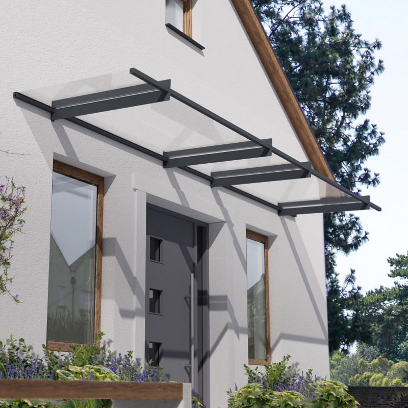 Marquise porte d'entrée transparente Nancy™ 4100 - Palram - Canopia