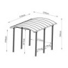 Protection de camping structure aluminium et couverture polycarbonate
