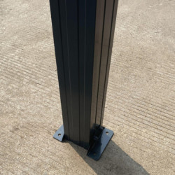 Protection de camping structure aluminium et couverture polycarbonate