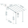 Pergola SIERRA 224x224cm en alu blanc et polycarbonate 6mm Palram