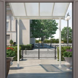 Pergola SIERRA 224x224cm en alu blanc et polycarbonate 6mm Palram