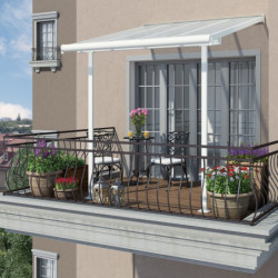 Pergola SIERRA 224x224cm en alu blanc et polycarbonate 6mm Palram