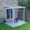 Pergola SIERRA 224x224cm en alu blanc et polycarbonate 6mm Palram