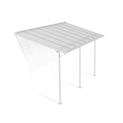 Pergola SIERRA 224x448m en alu blanc et polycarbonate 6mm Palram