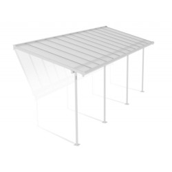 Pergola SIERRA 224x670cm en alu blanc et polycarbonate 6mm Palram