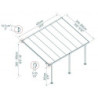 Pergola Feria 300x425cm en aluminium et polycarbonate 8mm Palram