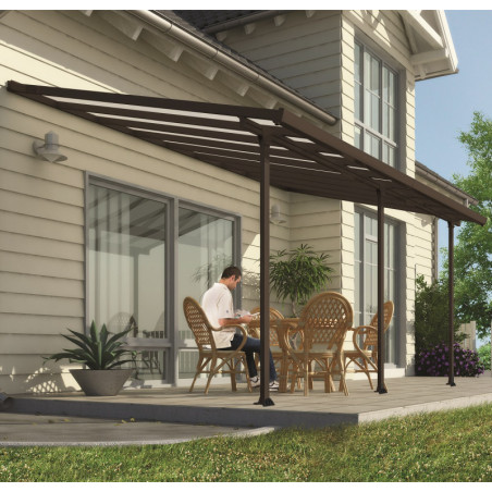 Pergola Feria 300x546cm en aluminium et polycarbonate 8mm Palram