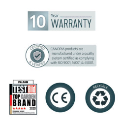 Pergola Feria 300x546cm en aluminium et polycarbonate 8mm Palram