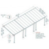 Pergola Feria 300x915cm en alu et polycarbonate 8mm Canopia by Palram