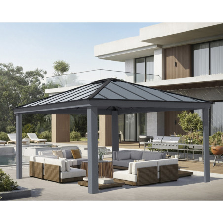Pergola Dallas 422x483,7cm en alu et polycarbonate - Canopia by Palram