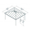 Pergola Dallas 422x483,7cm en alu et polycarbonate - Canopia by Palram