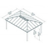 Pergola Dallas 422x606,3cm en alu et polycarbonate - Canopia by Palram