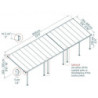 Pergola Feria 3x10,35m en alu et polycarbonate 8mm Canopia by Palram