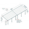 Pergola Feria 3x10,92m en alu et polycarbonate 8mm Canopia by Palram