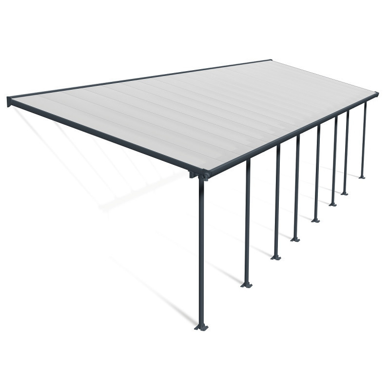 Pergola Feria 3x11,56m en alu et polycarbonate 8mm Canopia by Palram