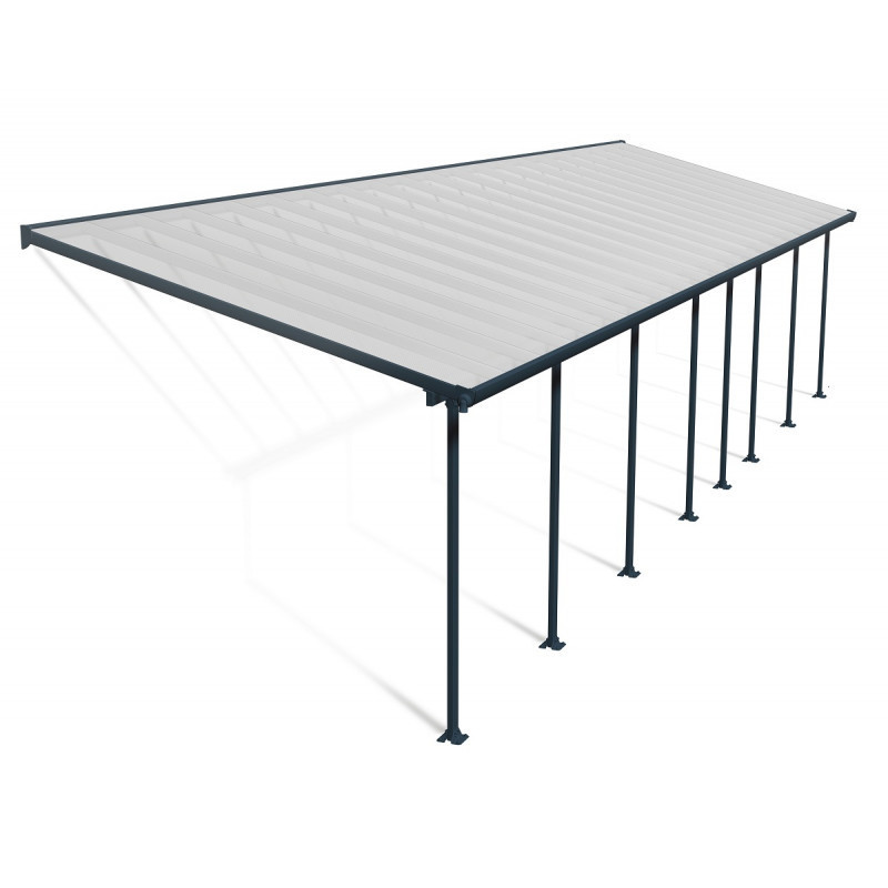 Pergola Feria 3x12,20m en alu et polycarbonate 8mm Canopia by Palram