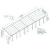 Pergola Feria 3x13,40m en alu et polycarbonate 8mm Canopia by Palram