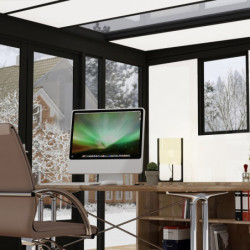 Bureau de jardin Copenhagen - alu et bois composite - isolation - Palram