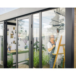 Bureau de jardin Copenhagen - alu et bois composite - isolation - Palram