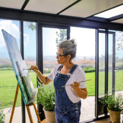 Bureau de jardin Copenhagen - alu et bois composite - isolation - Palram