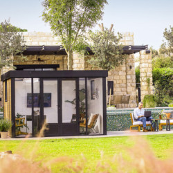 Bureau de jardin Copenhagen - alu et bois composite - isolation - Palram