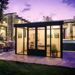 Bureau de jardin Copenhagen - alu et bois composite - isolation - Palram