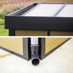 Bureau de jardin Copenhagen - alu et bois composite - isolation - Palram