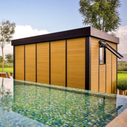 Bureau de jardin Copenhagen - alu et bois composite - isolation - Palram